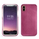 Funda de piel Apple iPhone X - Serpent ciclamino
