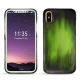 Coque cuir Apple iPhone X - Vert Patine