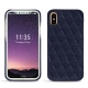 Coque cuir Apple iPhone X - Cobalt - Couture ( Pantone 2766C ) 