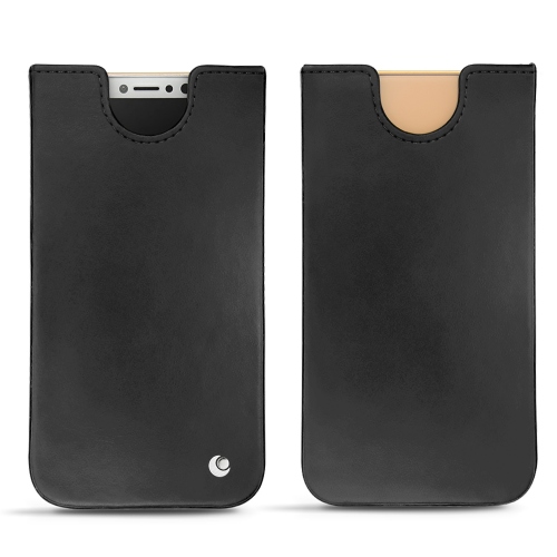 Apple iPhone X leather pouch - Noir ( Nappa - Black ) 