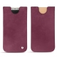 Apple iPhone X leather pouch - Prune vintage ( Pantone 512C ) 