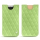 Apple iPhone X leather pouch - Vert olive - Couture ( Nappa - Pantone 578U ) 