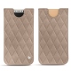Pochette cuir Apple iPhone X - Taupe vintage - Couture