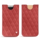 Pochette cuir Apple iPhone X - Cerise vintage - Couture