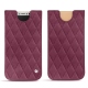 Pochette cuir Apple iPhone X - Prune vintage - Couture
