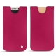 Pochette cuir Apple iPhone X - Rose fluo