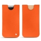 Apple iPhone X leather pouch - Orange fluo