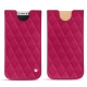 Apple iPhone X leather pouch - Rose fluo - Couture