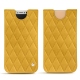 Apple iPhone X leather pouch - Jaune soulèu - Couture