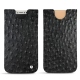 Custodia in pelle Apple iPhone X - Autruche nero