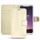Housse cuir Apple iPhone X - Crocodile milk