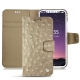 Capa em pele Apple iPhone X - Autruche desert