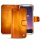 Apple iPhone X leather case - Orange Patine