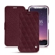 Funda de piel Apple iPhone X - Lie de vin - Couture ( Pantone 5115C ) 