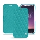 Housse cuir Apple iPhone X - Bleu fluo - Couture