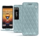 Custodia in pelle Meizu Pro 7 - Bleu ciel - Couture ( Nappa - Pantone 277C ) 