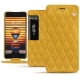 Lederschutzhülle Meizu Pro 7 - Jaune soulèu - Couture