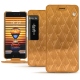 Housse cuir Meizu Pro 7 - Or Maïa - Couture