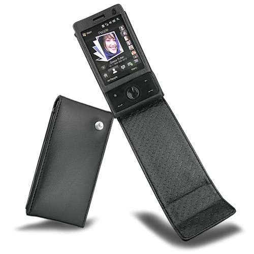 レザーケース HTC P3700 - HTC Touch Diamond  - Noir ( Nappa - Black ) 