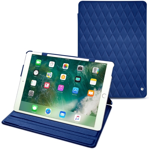 Apple iPad Pro 10,5' leather caseBleu océan - Couture ( Nappa - Pantone #15458a) 