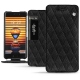 Meizu Pro 7 Plus leather case - Ebène - Couture ( Sleek P C12 - Black ) 