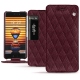 Funda de piel Meizu Pro 7 Plus - Lie de vin - Couture ( Pantone 5115C ) 
