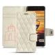 Housse cuir Meizu Pro 7 Plus - Blanc escumo - Couture