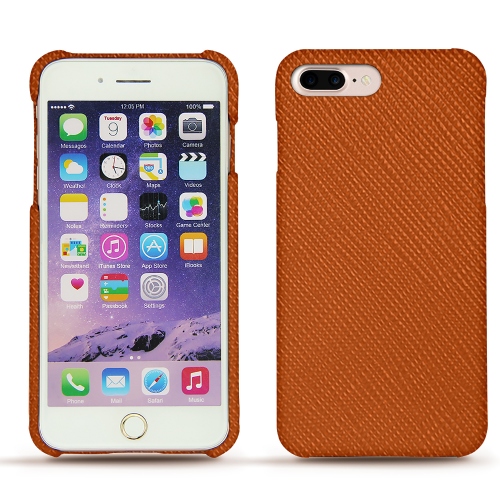 Capa em pele Apple iPhone 7 PlusOrange vibrant ( Pantone #e36b39 ) 