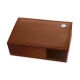 Business card holder - Griffe 1 - Marron ( Nappa - Pantone 1615C ) 