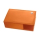 Boite de rangement pour cartes de visite - Griffe 1 - Orange ( Nappa - Pantone 1495U ) 