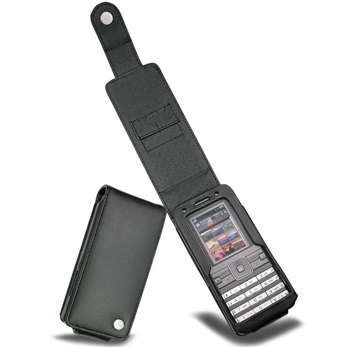 Housse cuir Sony Ericsson K770i  - Noir ( Nappa - Black ) 
