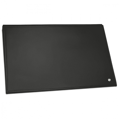 Leather desk mat with flap