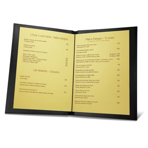 Porta-ementa de room service A4