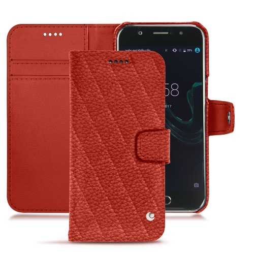 Funda de piel Wiko WimPapaye - Couture ( Pantone #b54317 ) 