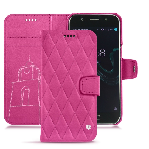 レザーケース Wiko WimRose BB - Couture ( Pantone #DB599F )