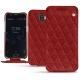 Wiko Wim leather case - Tomate - Couture ( Pantone 187C ) 