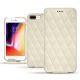 Custodia in pelle Apple iPhone 8 Plus - Blanc - Couture ( Bologna - White ) 