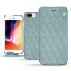 硬质真皮保护套 Apple iPhone 8 Plus - Bleu ciel - Couture ( Nappa - Pantone 277C ) 