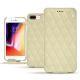 Funda de piel Apple iPhone 8 Plus - Ivoire - Couture ( Sleek P C12 - White ) 