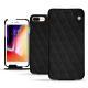 Apple iPhone 8 Plus leather case - Ebène - Couture ( Sleek P C12 - Black ) 