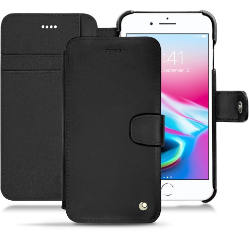 Apple iPhone 8 Plus leather case - Noir ( Nappa - Black ) 