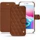 Funda de piel Apple iPhone 8 Plus - Marron - Couture ( Nappa - Pantone 1615C ) 