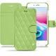 Apple iPhone 8 Plus leather case - Vert olive - Couture ( Nappa - Pantone 578U ) 