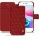 Housse cuir Apple iPhone 8 Plus - Tomate - Couture ( Pantone 187C ) 