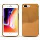 Coque cuir Apple iPhone 8 Plus - Or Maïa ( Pantone 871C ) 