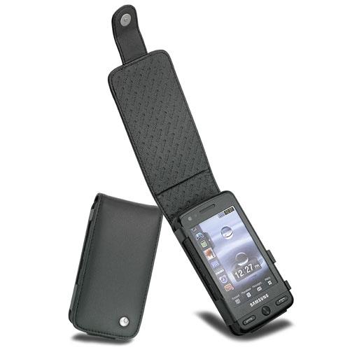 Samsung Player Pixon M8800  leather case - Noir ( Nappa - Black ) 