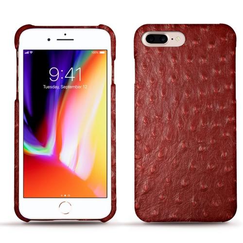Funda de piel Apple iPhone 8 PlusAutruche ciliegia ( Pantone #a4343a ) 