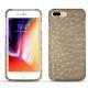 Coque cuir Apple iPhone 8 Plus - Autruche desert