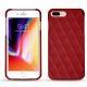 Coque cuir Apple iPhone 8 Plus - Rouge - Couture ( Nappa - Pantone 199C ) 