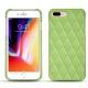 Coque cuir Apple iPhone 8 Plus - Vert olive - Couture ( Nappa - Pantone 578U ) 